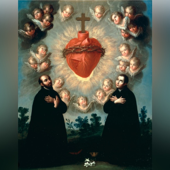 Hot Pink Sacred Heart Crown of Thorns Fiery Radiant Jesus Mary Catholic Necklace - Picture 5 of 16